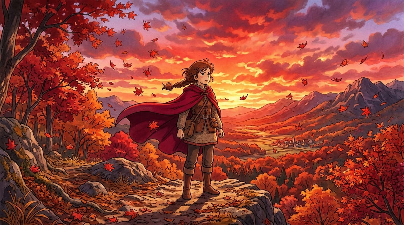 Crimson Sunset Wanderer